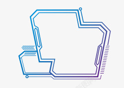 未来科技人工智能不规则边框设计人工智能科技框未来科素材