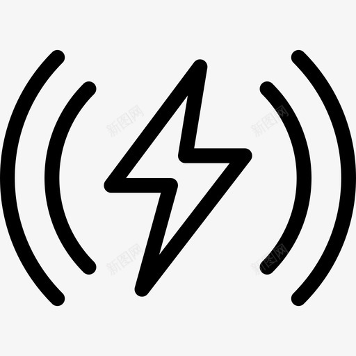 无线充电电池和电源线性svg_新图网 https://ixintu.com 无线 充电 电池 电源 线性