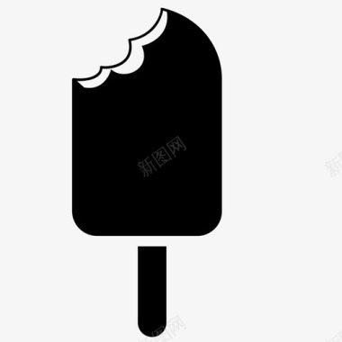 冰淇淋咬冰块图标