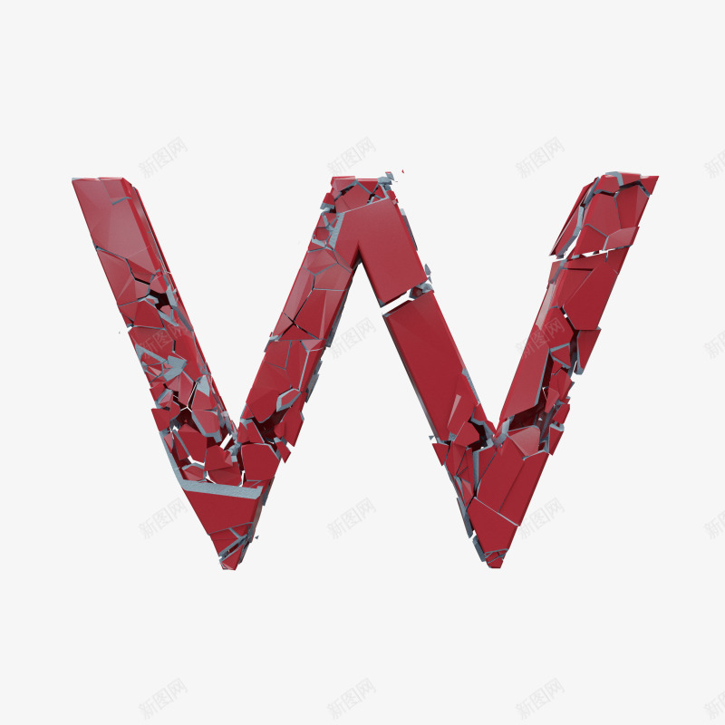 红色碎石拼接数字字母Wpng免抠素材_新图网 https://ixintu.com W 26个 3D 字数 字母 数字 文字 石头 碎石 组合 英文 透明