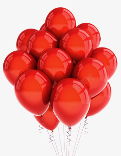 气球彩色卡通红色气球素材