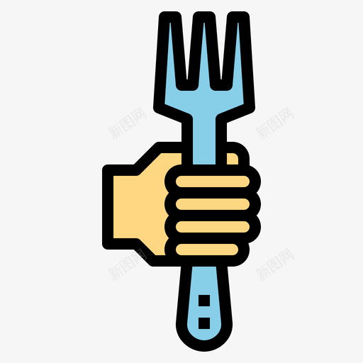 叉子厨房工具43线性颜色svg_新图网 https://ixintu.com 叉子 厨房 工具 线性 颜色