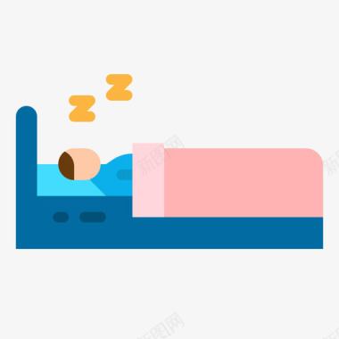 睡眠家庭活动3平淡图标