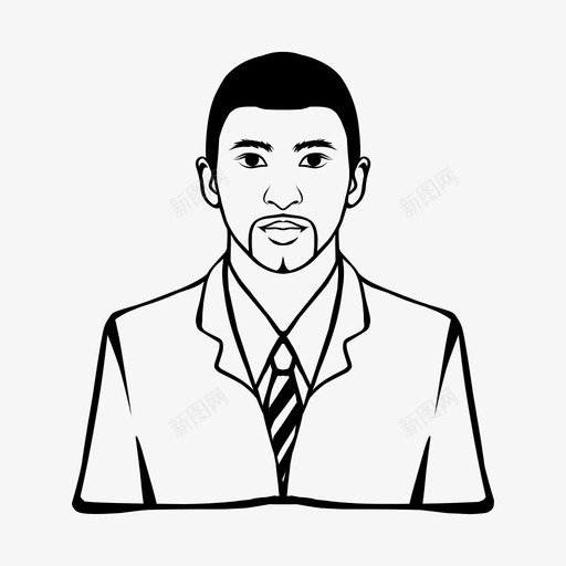 帅哥男西装革履svg_新图网 https://ixintu.com 帅哥 西装革履