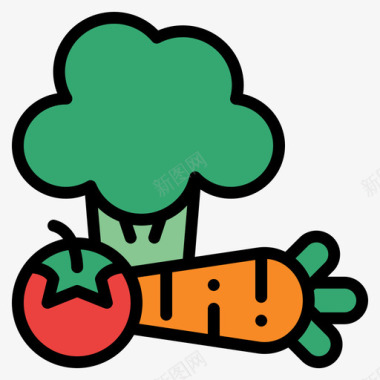 蔬菜超市109原色图标