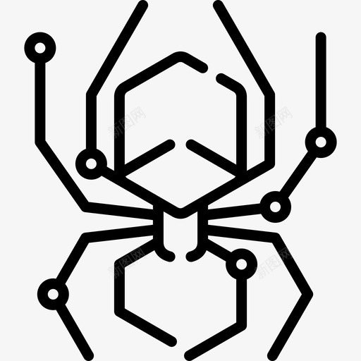 网络爬虫互联网安全68线性svg_新图网 https://ixintu.com 网络 爬虫 互联网 安全 线性