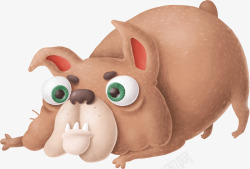 卡通可爱手绘3D动物猫狗贴纸图案手账剪贴画37卡通素材