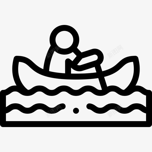 划船水上运动2直线型svg_新图网 https://ixintu.com 划船 水上运动 直线 线型