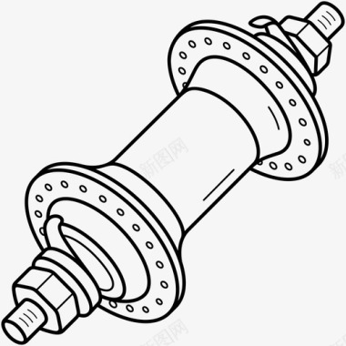 自行车轮毂自行车零件图标