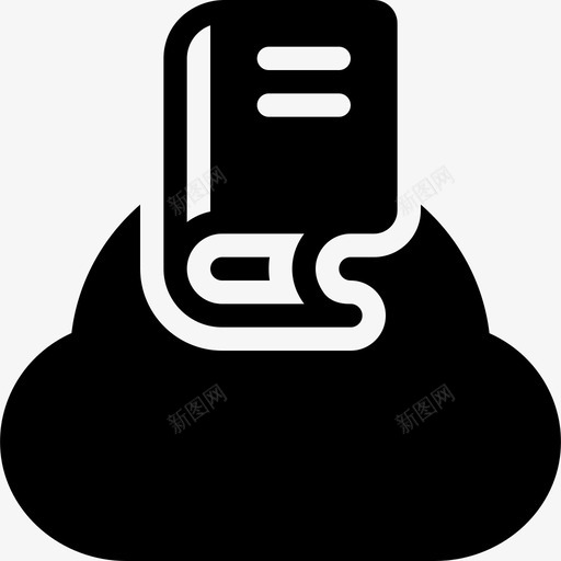 云便笺书籍图书馆svg_新图网 https://ixintu.com 便笺 书籍 图书馆 笔记本 实心