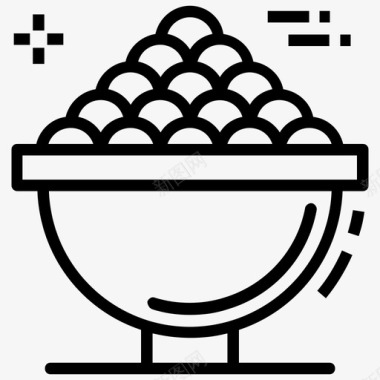 枣子碗干果可食用图标