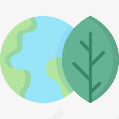 绿色地球自然163平坦图标
