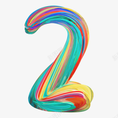 丙烯油画字母数字标点符号免扣C4D立体字C4D字体图标