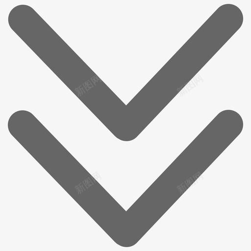 双箭头向下svg_新图网 https://ixintu.com 箭头 向下