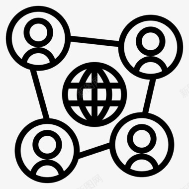 联系交流网络图标