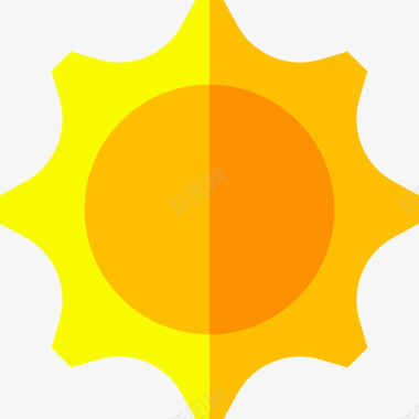 太阳可持续能源66平坦图标