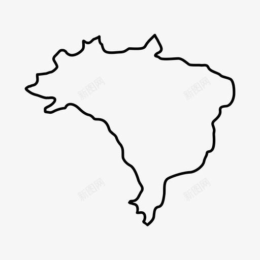 巴西国家地图svg_新图网 https://ixintu.com 地图 巴西 国家 风险 南美洲 轮廓