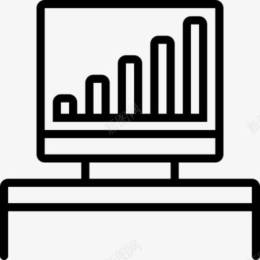 数据分析图表中的工作办公室会议室接待员图标