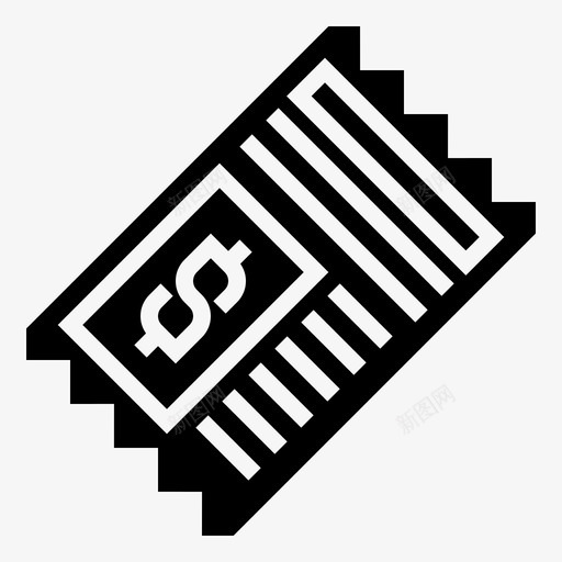 收据账单现金svg_新图网 https://ixintu.com 收据 账单 现金 已付 价格 无现金