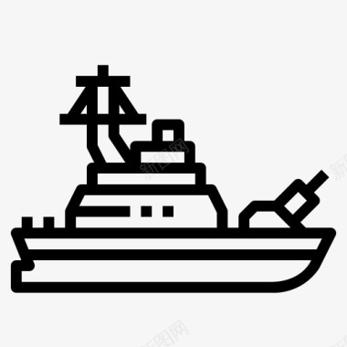 海军4号船直线型图标