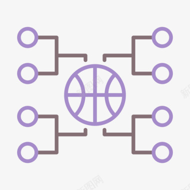 锦标赛篮球58线颜色图标