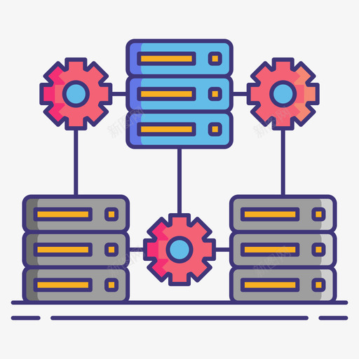 操作数据库大数据91线性彩色svg_新图网 https://ixintu.com 操作 数据库 大数 数据 线性 彩色