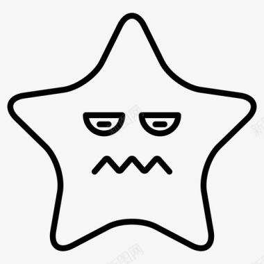星星表情符号疲惫图标