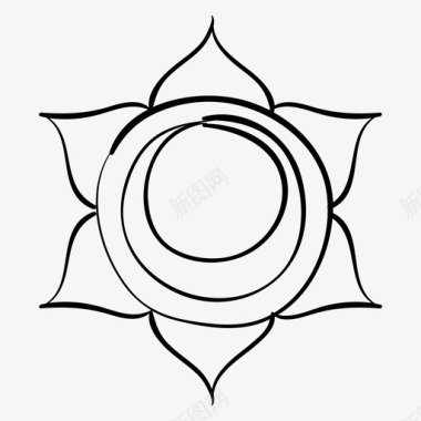 神圣的脉轮脉轮的象征玛达拉语图标