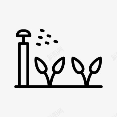 洒水器自动花园图标