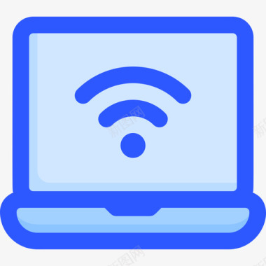 笔记本电脑网络和通信3蓝色图标