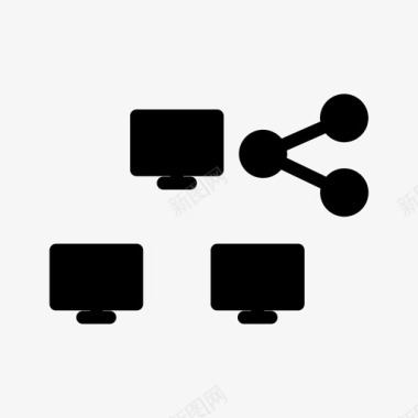 共享计算机internet图标