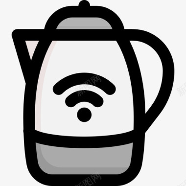 茶壶smarthome37线性颜色图标