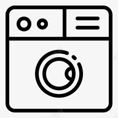 洗衣机数码技术物联网图标