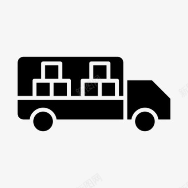 卡车货物运送运输图标