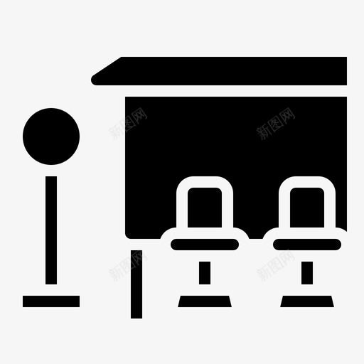 巴士站公共交通svg_新图网 https://ixintu.com 巴士站 公共 交通 绿色 实线 图标