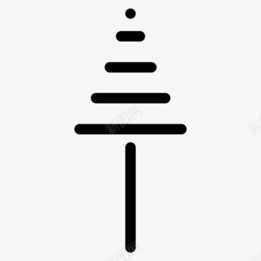圣诞树圣诞三行图标