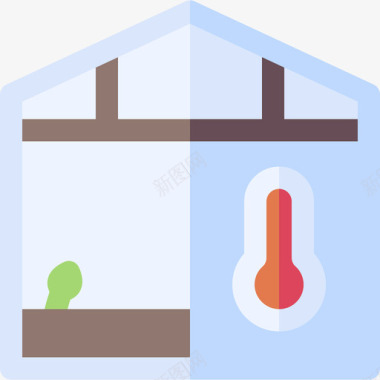 温度温室19平坦图标