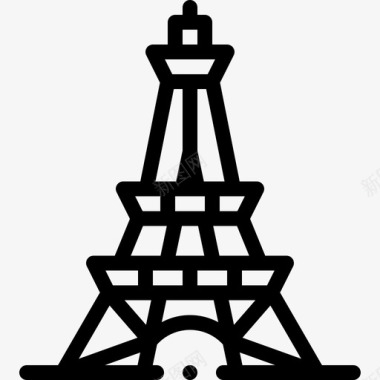法国埃菲尔铁塔11号直线图标