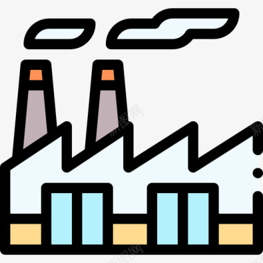 工厂世界环境日11线性颜色图标