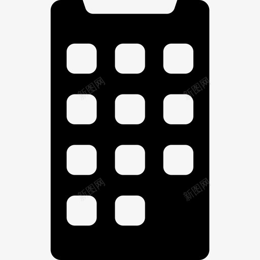 智能手机网络和通信6填充svg_新图网 https://ixintu.com 智能 手机 网络 通信 填充