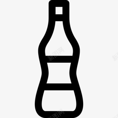 软饮料塑料制品7线性图标