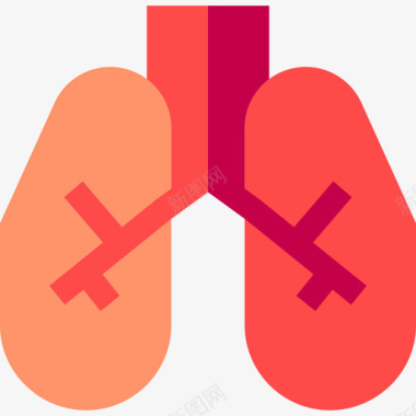 肺医疗保健39扁平图标
