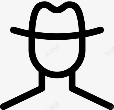 牛仔农夫帽子图标