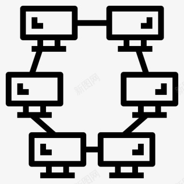环网连接链路图标