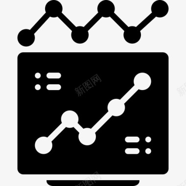 数据分析线图表财务图标