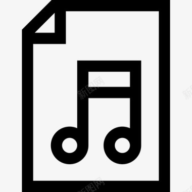 音乐文件文件55线性图标