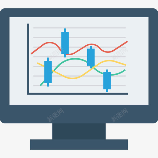 监视器屏幕数据分析36平面svg_新图网 https://ixintu.com 监视器 屏幕 数据分析 平面