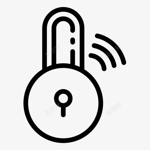 锁数字技术物联网svg_新图网 https://ixintu.com 联网 数字 技术 安全 线路