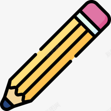 铅笔幼儿园53线颜色图标