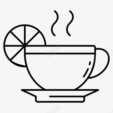 茶杯凉茶热饮料图标